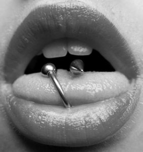 Tongue piercing