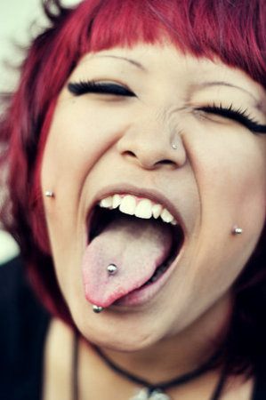 Facial piercings